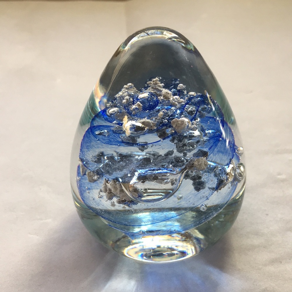 Egg Shaped Glass Paper weight